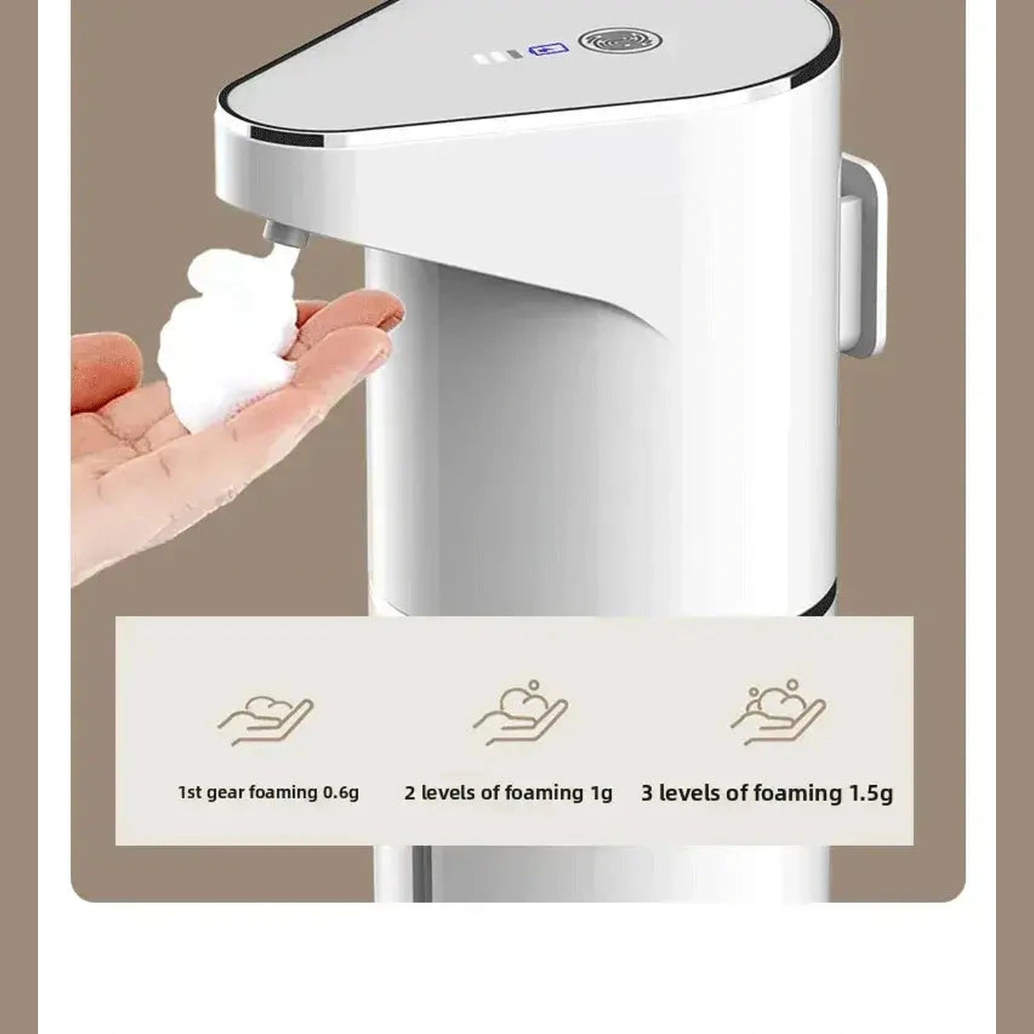 New Bathroom Automatic Sensing Soap Dispenser Type C Multiple Levels Contactless Electric Frother Charging Wall Mounted Vertical Jonine’s Corner