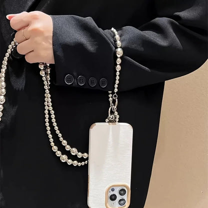 Holiday party gifts for friends and family, long silver bead hanging rope, phone case, bag, pendant Jonine’s Corner