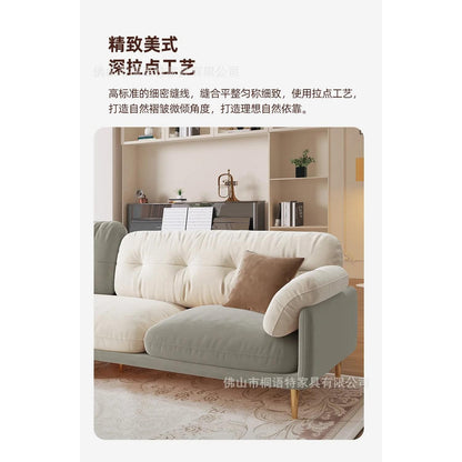 Cream Luxury Corner Sofa — Modern 3-Seat Living Room Sofa