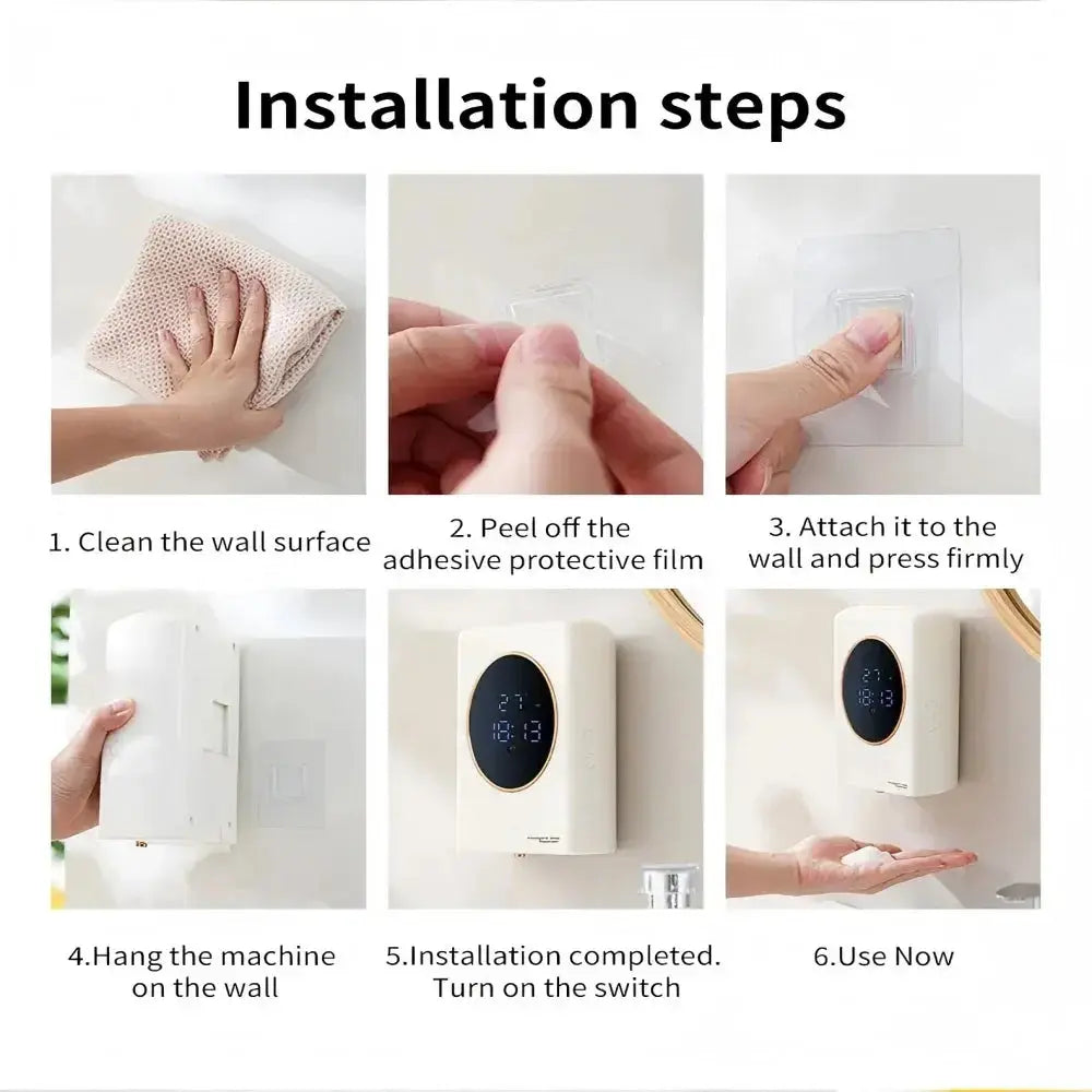 Automatic Soap Dispenser 480ml Smart Sensing Touchless Foam Soap Dispenser USB Recharging Wall Mounted for Bathroom and Kitchen Jonine’s Corner