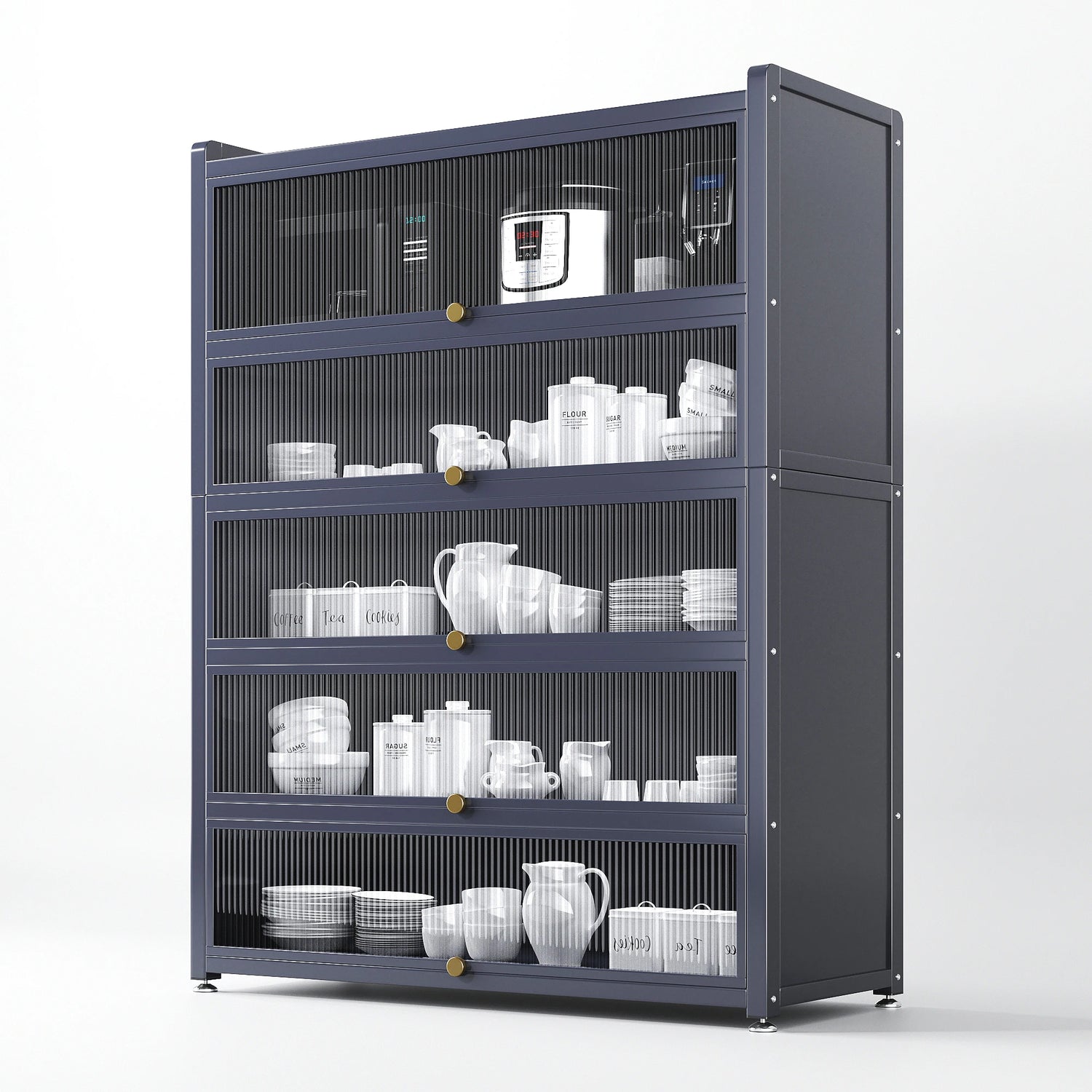 Five Levels of Order — 5-Tier Steel Kitchen Storage Cart