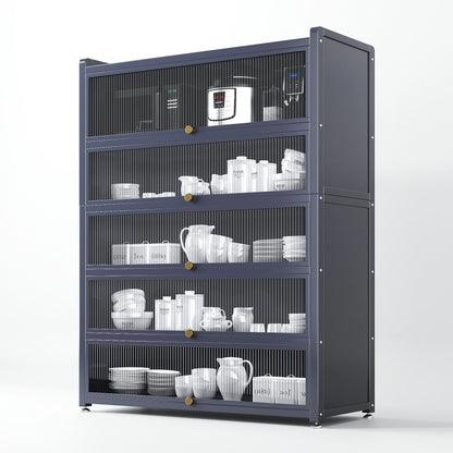 Five Levels of Order — 5-Tier Steel Kitchen Storage Cart