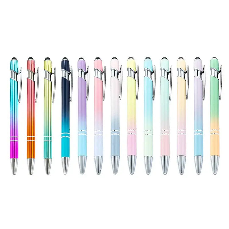Gradient Metal Ballpoint Pens with Custom Logo Engraving — Bulk Sets of 20–200 Jonine’s Corner