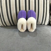 Natural shearing fur slippers Australian sheepskin and fur integrated slippers for men and women&