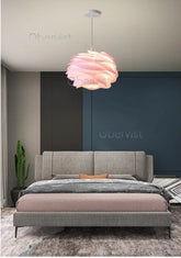 White Rose Petal Pendant Light — Nordic Sculptural Chandelier Jonine&