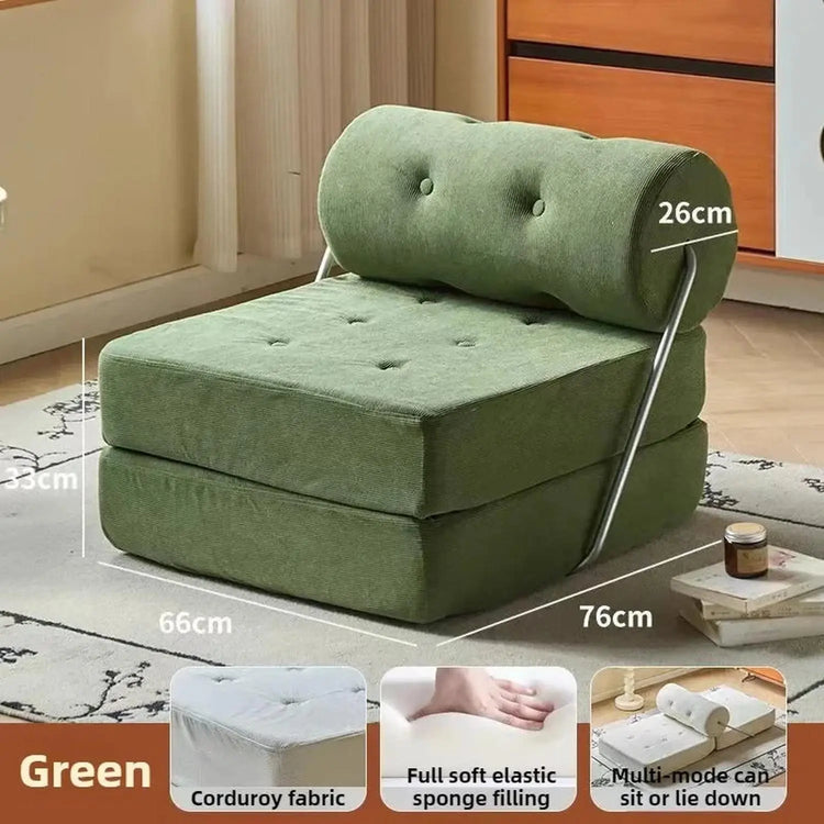 Foldable Nordic Sofa Bed — 1-Person Lazy Sofa for Bedroom & Living Room Jonine’s Corner