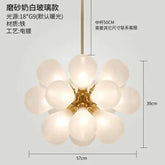 Suspended in Light — Designer Glass Bubble Chandelier for Bedroom & Living Room