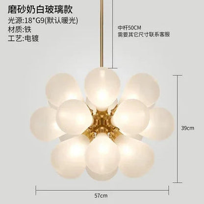 Suspended in Light — Designer Glass Bubble Chandelier for Bedroom &amp; Living Room