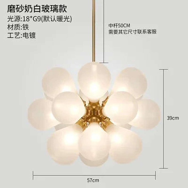 Suspended in Light — Designer Glass Bubble Chandelier for Bedroom & Living Room