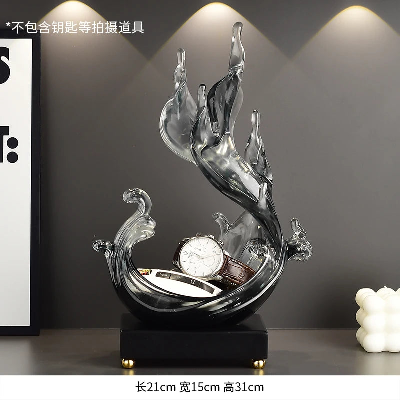 Feng Shui Resin Key Box — Luxury Desk Organizer & Entryway Essential