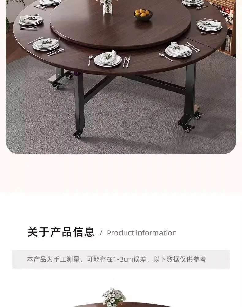 Round Foldable Dining Table — 100 & 120cm