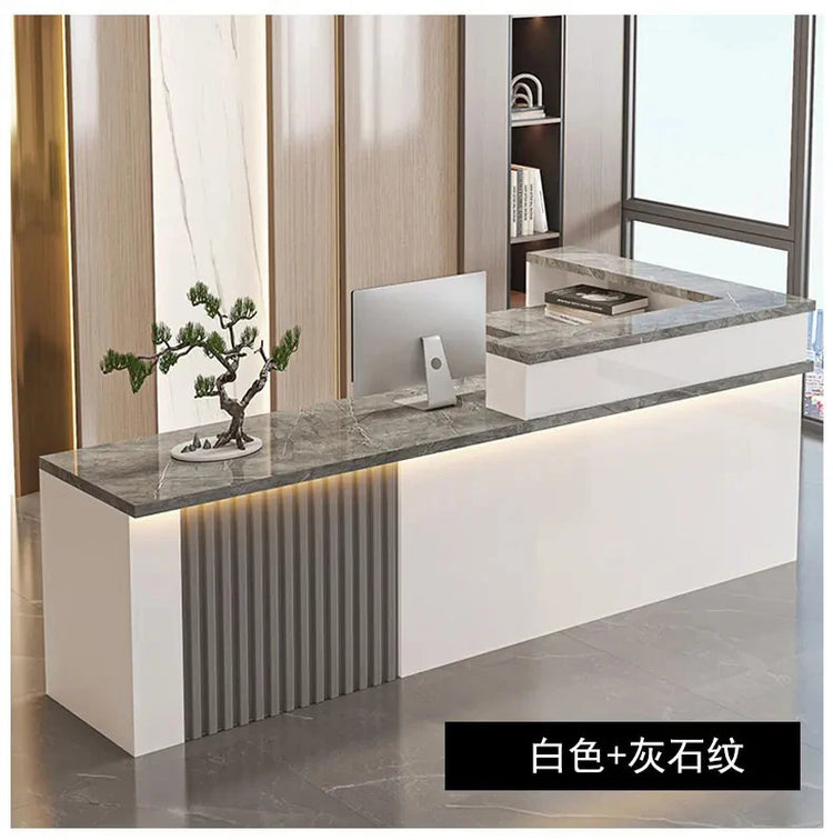 Nordic Luxury Reception Desk with LED Lighting Jonine’s Corner