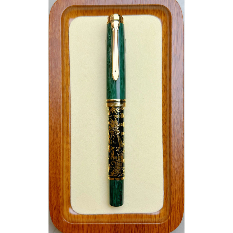 Hand-Carved Piston Fountain Pen — Premium Nib Options in 5 Colorways Jonine’s Corner