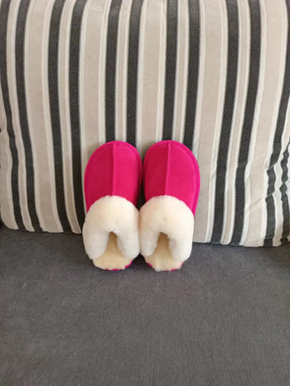Cloud Underfoot — Natural Sheepskin & Fur Anti-Slip Home Slippers