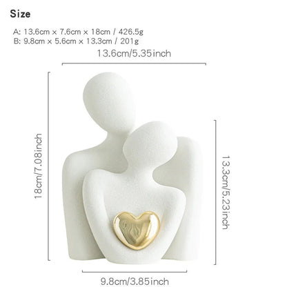 The Hug That Stays — Ceramic Love Sculpture for Home &amp; Gifting