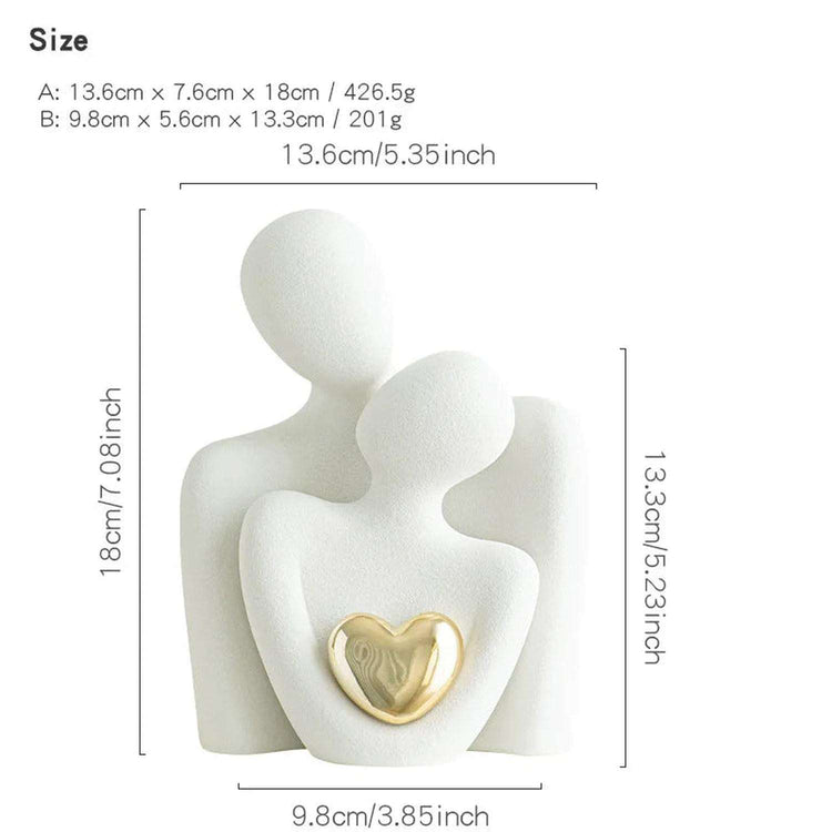 The Hug That Stays — Ceramic Love Sculpture for Home & Gifting