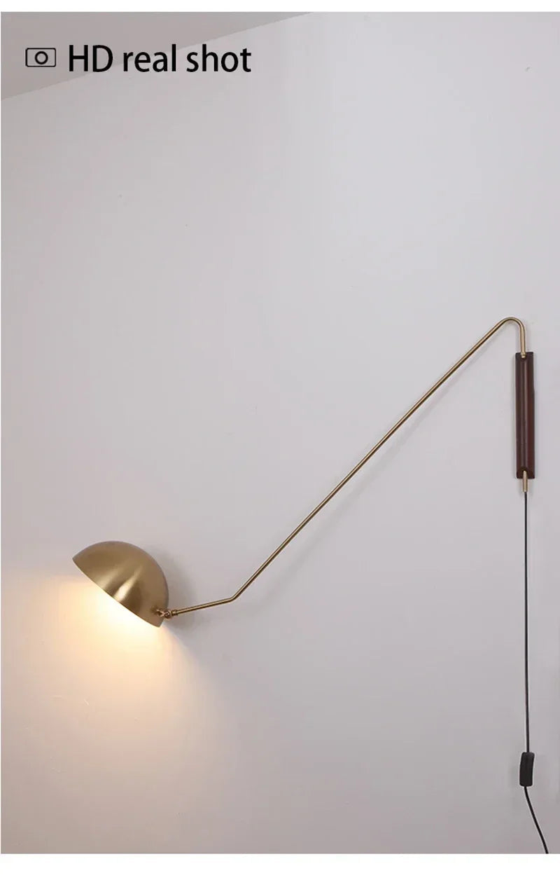 Modern Minimalist Long Arm LED Wall Lamp Design Style Golden Wall Lights Living Dining Room Bedside Sconce Adjustable Home Decor Jonine&