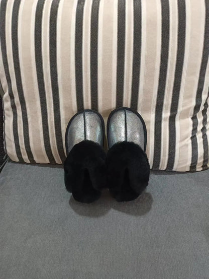 Cloud Underfoot — Natural Sheepskin & Fur Anti-Slip Home Slippers