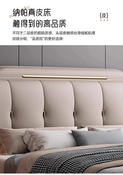 French King Upholstered Bed — Double Lounge Bedroom Frame