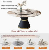 Round Sliding Table Luxury Table Stainless Steel Kitchen Islands Transparent Mesa Comedor Garden Furniture Sliding Dining Wash Jonine&