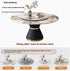 Round Sliding Table Luxury Table Stainless Steel Kitchen Islands Transparent Mesa Comedor Garden Furniture Sliding Dining Wash Jonine&