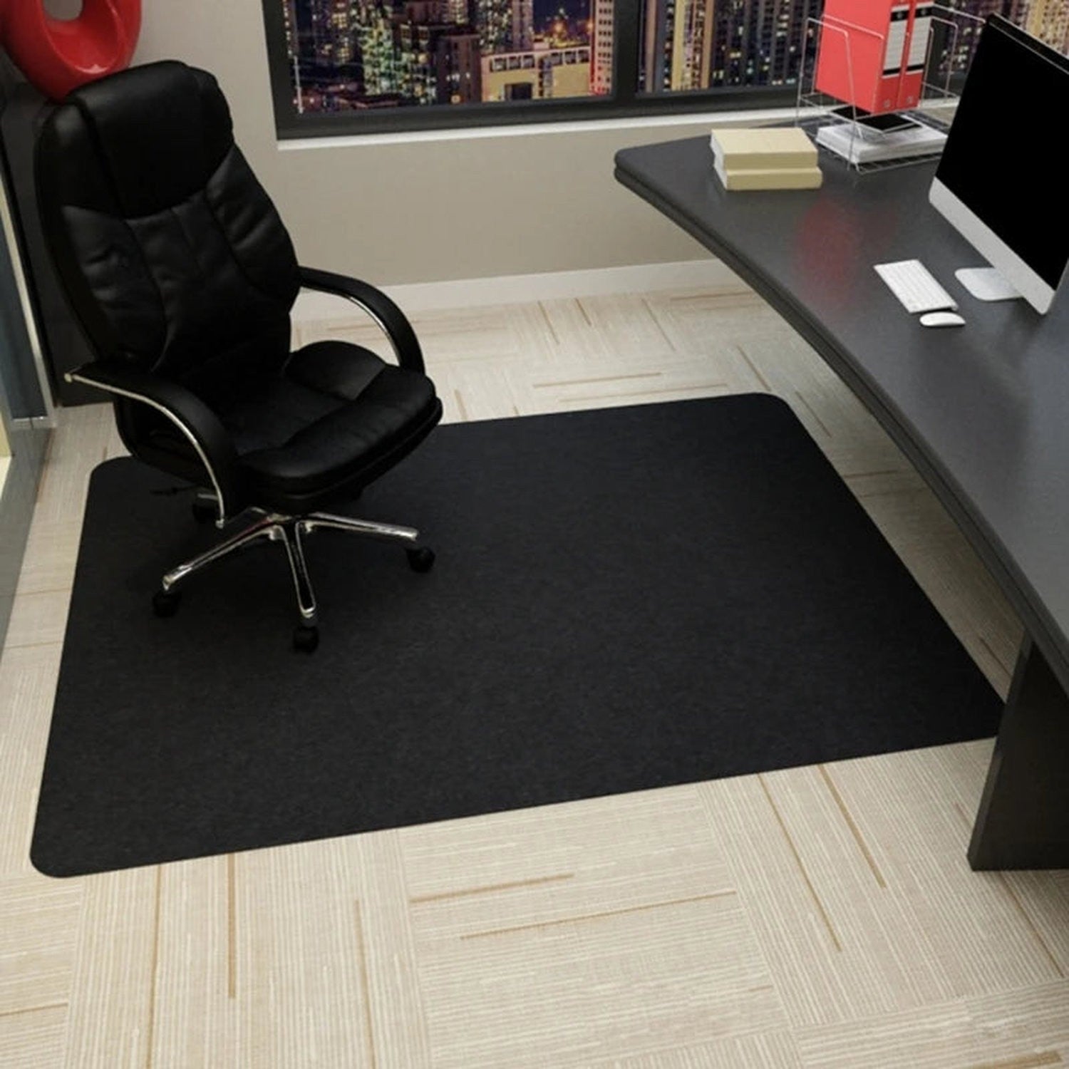 Protect Your Floor, Own Your Space — 90x120cm Office Chair Mat for Hard Floors