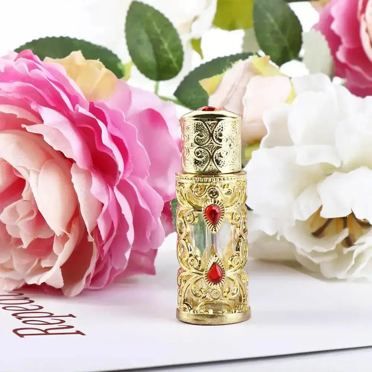 The Dubai Dropper — Arabian-Style Gold Rhinestone Refillable Perfume Bottle (3ml) Jonine’s Corner