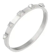 Fashion Simple Stainless Steel 3 Crystal Bracelet Bangle