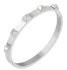 Stainless Steel Crystal Cuff Bracelet Bangle