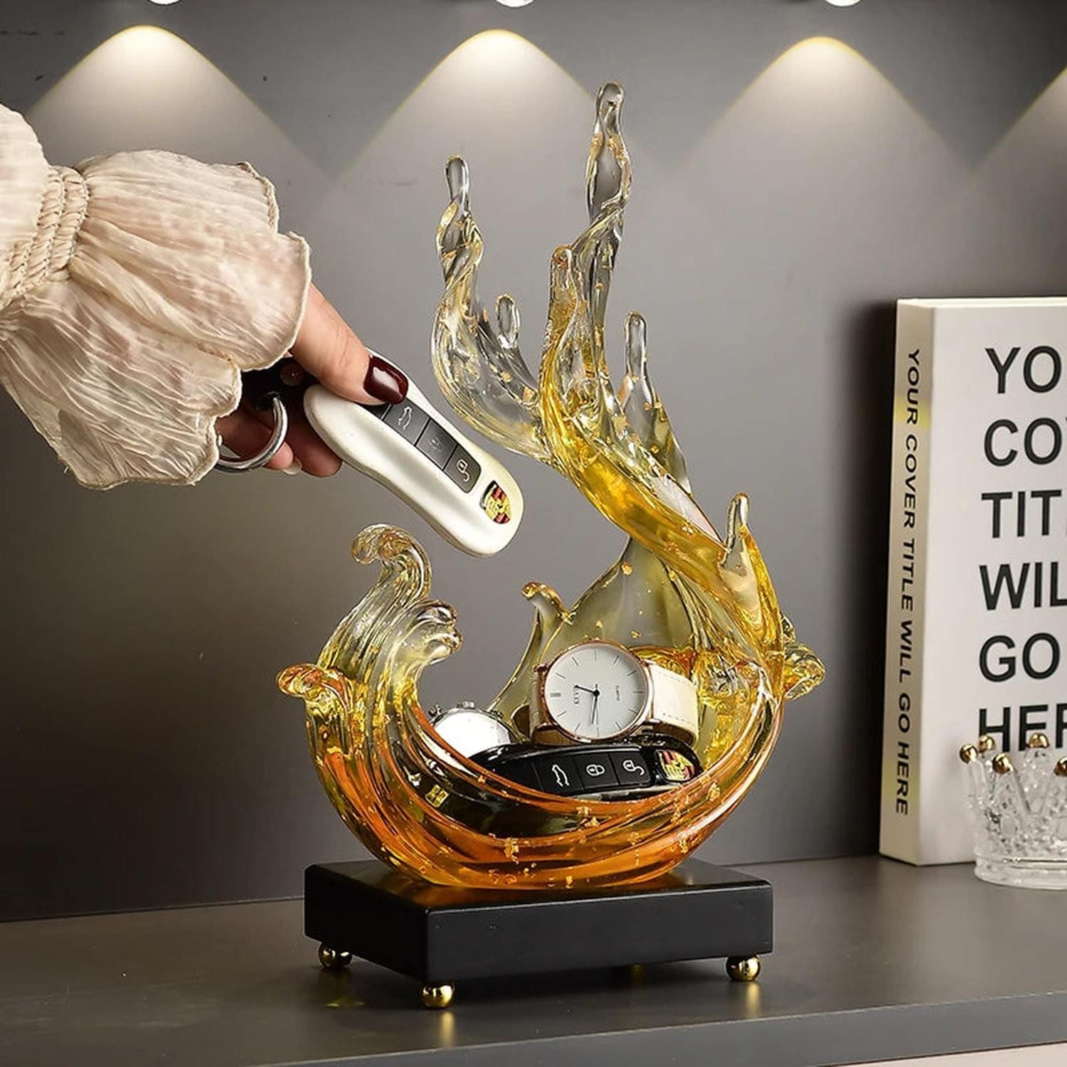 Feng Shui Resin Key Box — Luxury Desk Organizer &amp; Entryway Essential