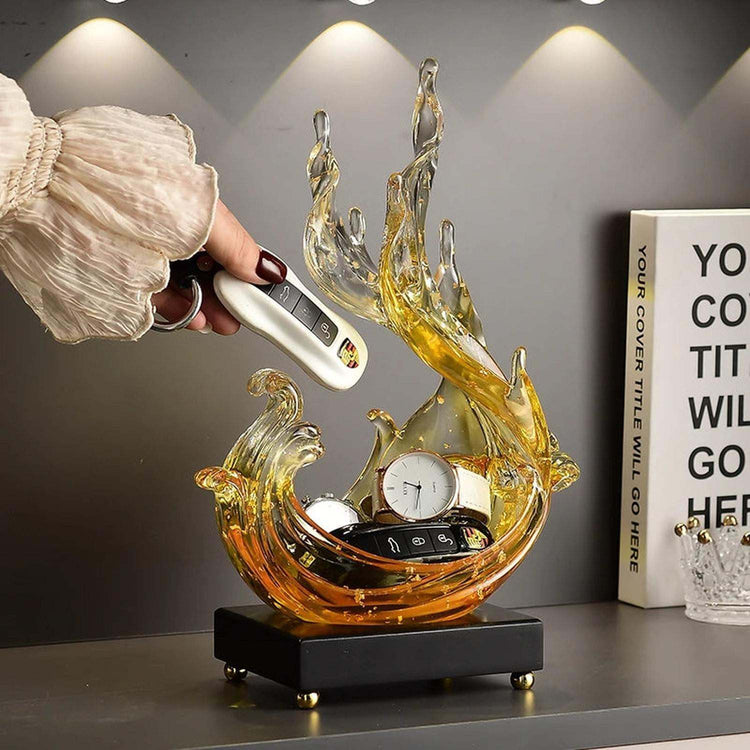 Feng Shui Resin Key Box — Luxury Desk Organizer & Entryway Essential