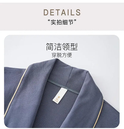 His Moment to Unwind — 100% Cotton Kimono Bathrobe for Men