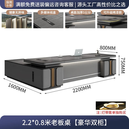 L-Shape Storage Executive Desk
