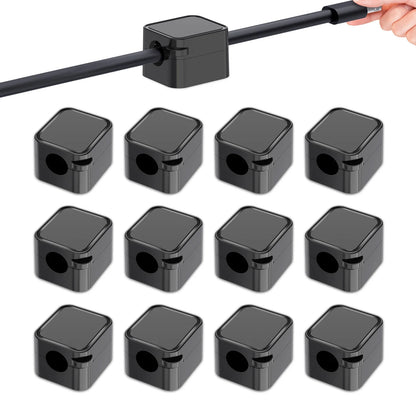 No More Cord Chaos — Adjustable Soft Cable Management Clips for Desk (12 Units)