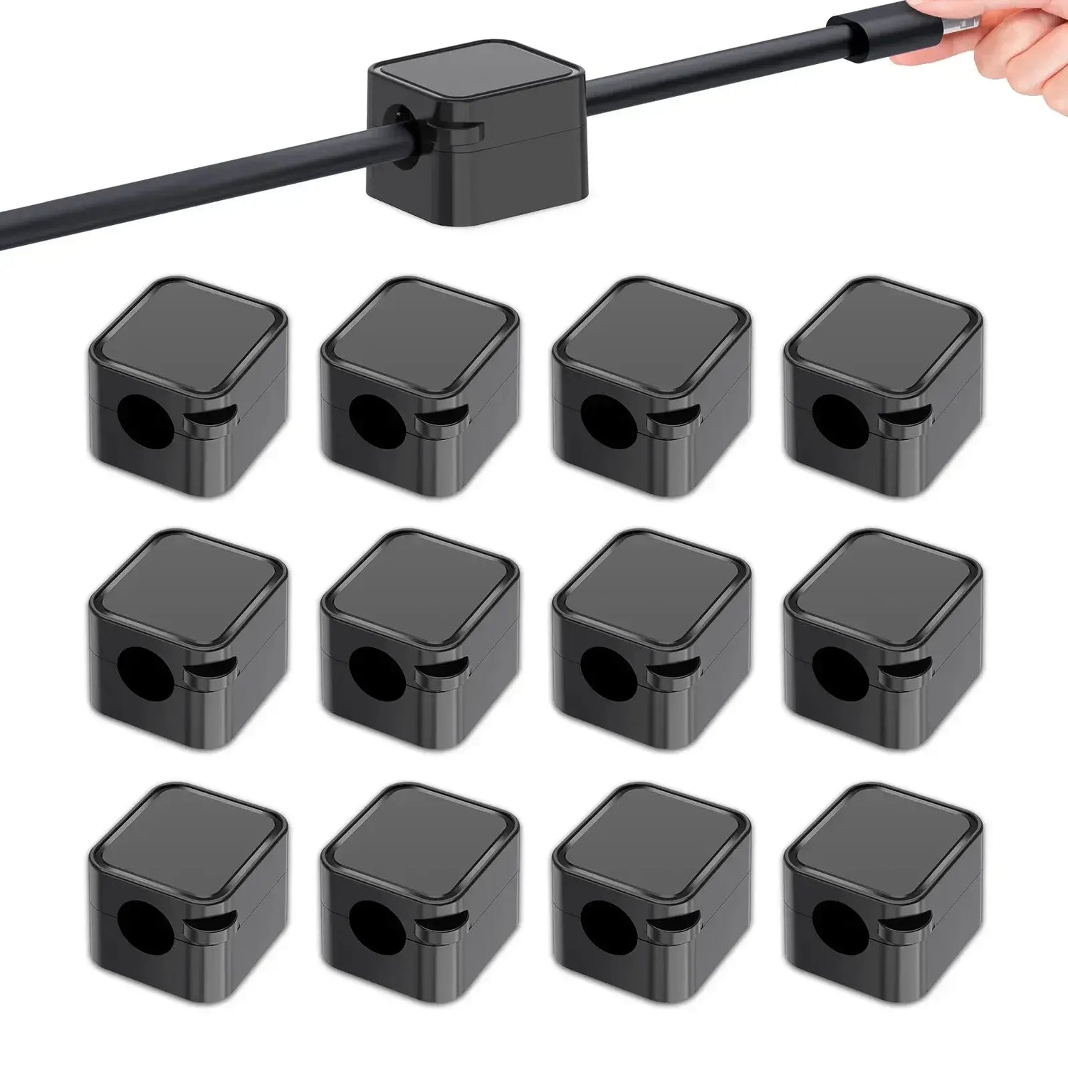 No More Cord Chaos — Adjustable Soft Cable Management Clips for Desk (12 Units) Jonine’s Corner