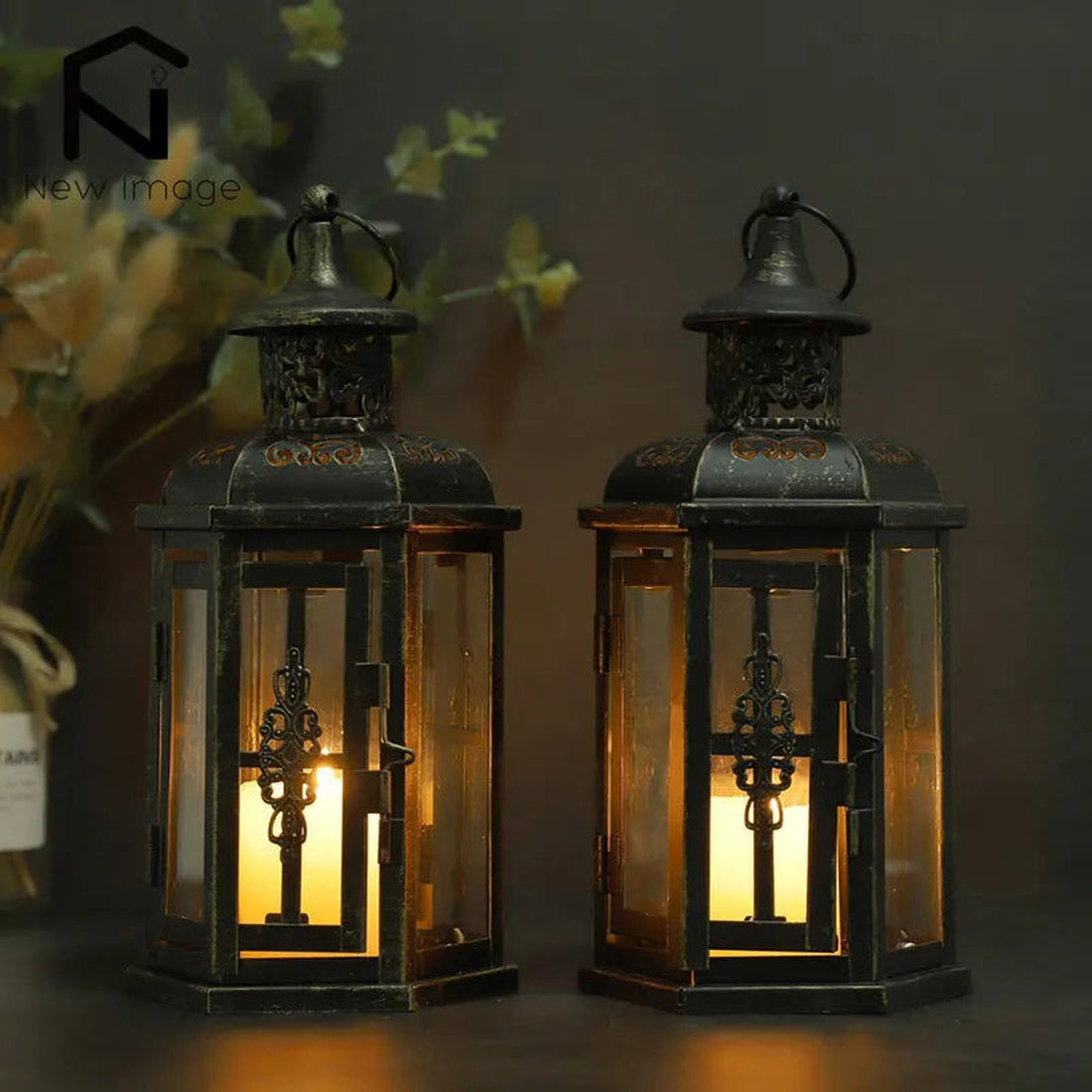 Moody &amp; Minimal — Black Iron Hanging Candle Lantern