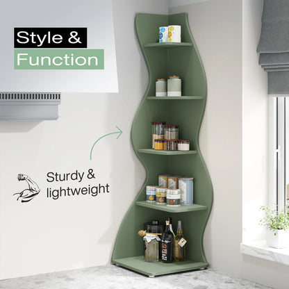The Corner That Finally Does Something — Tribesigns 5-Tier Wall Corner Bookshelf & Plant Stand