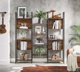 VASAGLE Bookshelf, 14 Shelves, Metal Rack for living room Study office Industrial Design Jonine&