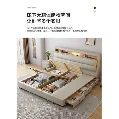 The Storage Bed — Luxury Multifunctional Bed Frame with Storage Headboard