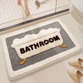 Bath Mat Non Slip Soft Faux Wool Rug Quick Dry Dirt Resistant Bathroom Carpet for Shower Tub Toilet Home Floor Mat Jonine’s Corner