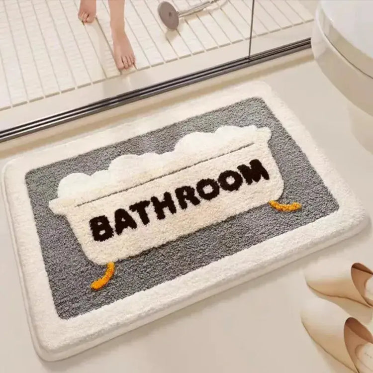 Bath Mat Non Slip Soft Faux Wool Rug Quick Dry Dirt Resistant Bathroom Carpet for Shower Tub Toilet Home Floor Mat Jonine’s Corner