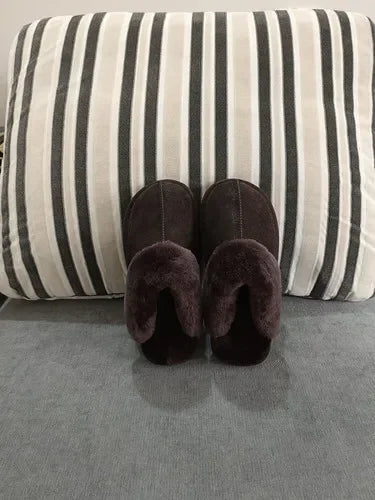 Cloud Underfoot — Natural Sheepskin & Fur Anti-Slip Home Slippers