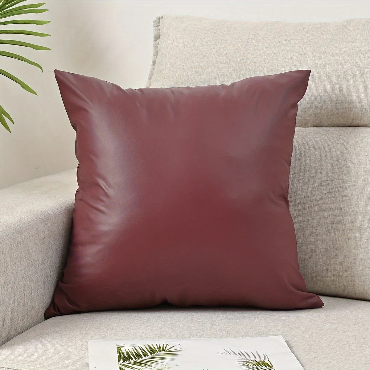 Waterproof PU Lumbar Cushion Cover — European Style