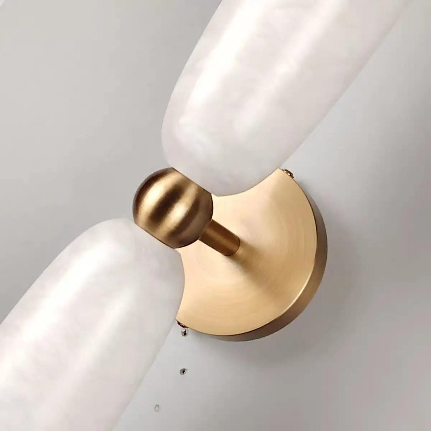 Alabaster Long Wall Sconce — Luxury Marble Wall Lamp for Bedroom &amp; Living Room
