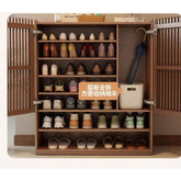 Vintage Luxury Wood Shoe Rack — Space-Saving Entryway Storage Jonine’s Corner