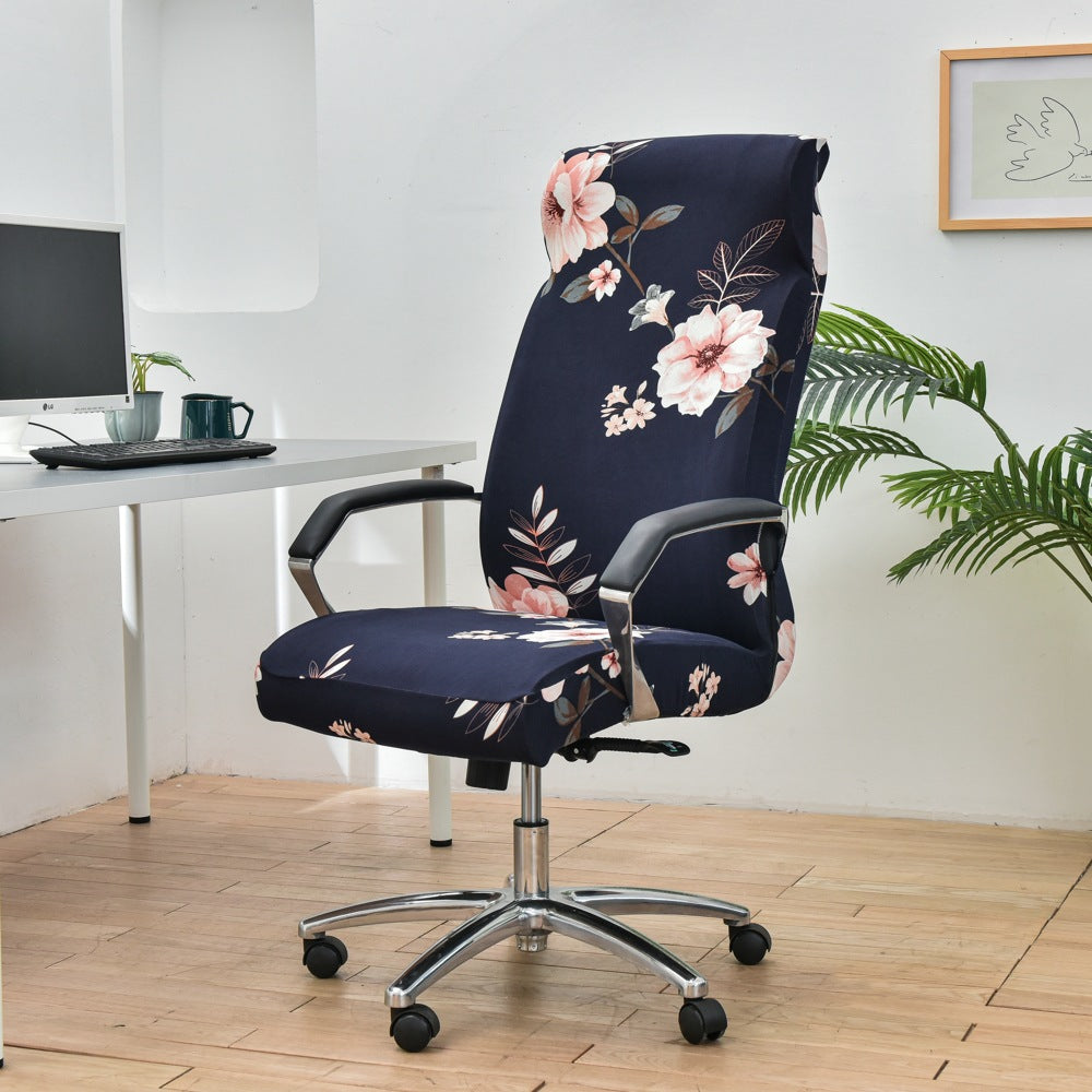 Fresh Look, Same Chair — Elastic Rotating Office Chair Cover with Back Protection