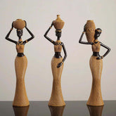 Woven in Gold — Tribal Weave Resin Sculpture in Bohemian Gold & Brown