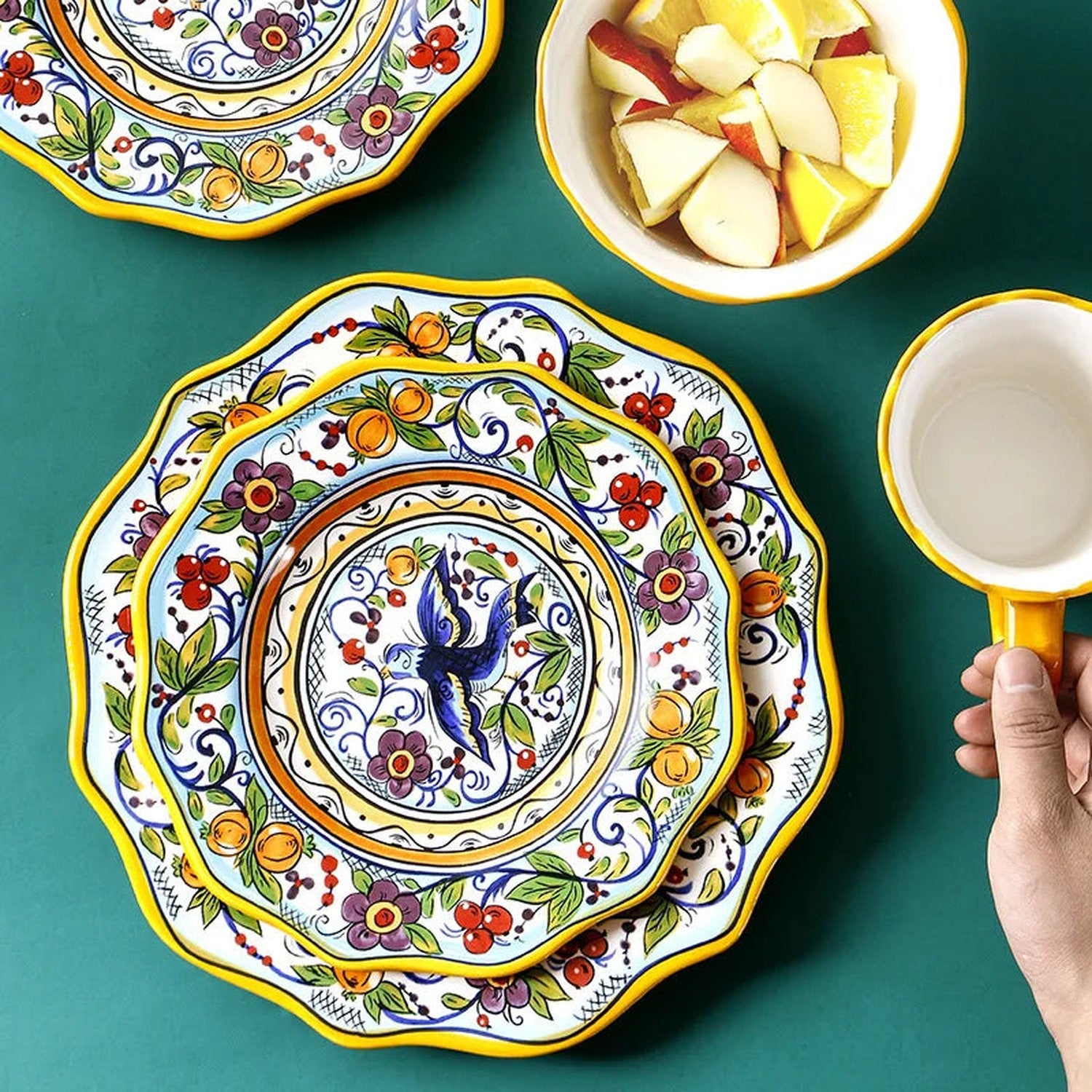 The Artisan Table — Hand-Painted Ceramic Dinner Plate