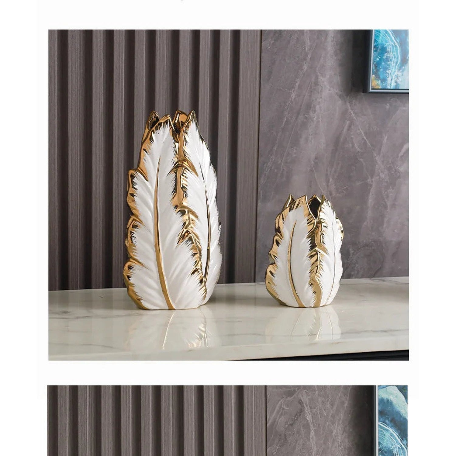 High-Glaze Ceramic Sculpture Vase — Modern Tabletop Decor