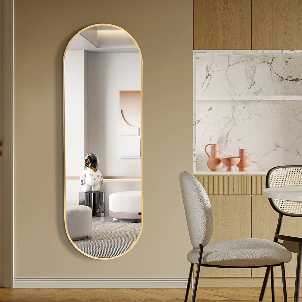 The Mirror That Opens the Room — Oversized Oval Full-Length Mirror